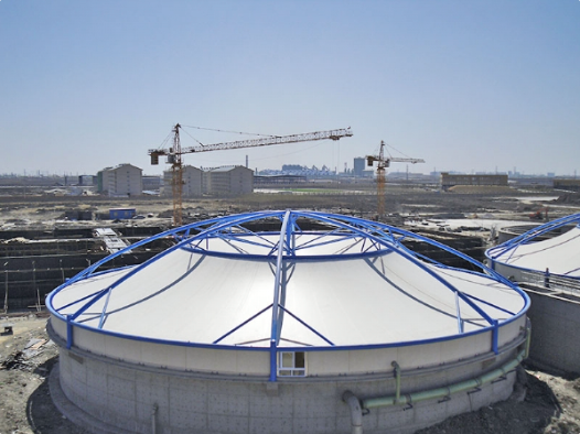 张掖市污水池加盖膜结构体育看台 - 排名